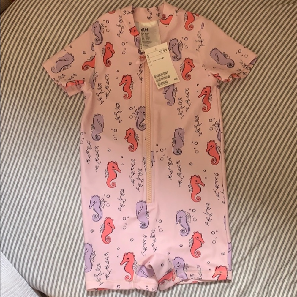 NWT Bathing suit/rash guard combo - 1-2 years